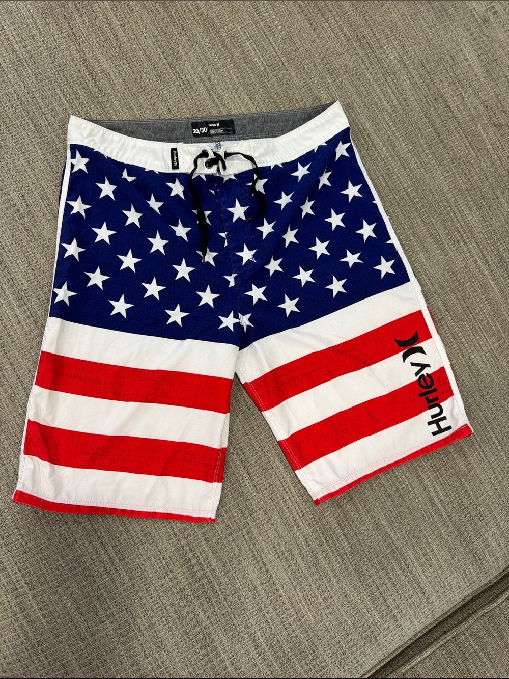 Hurley Boys American Flag Board Shorts - Blue, Red, White